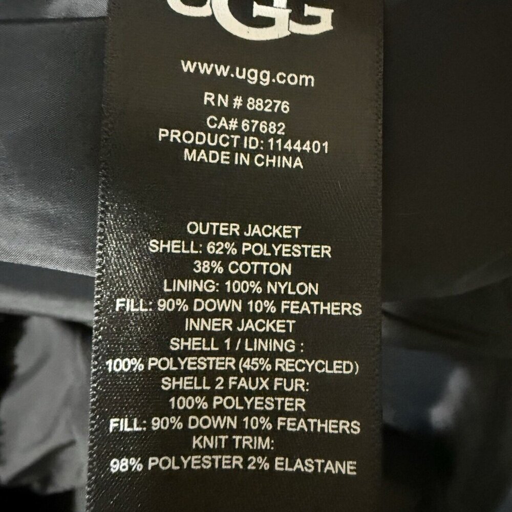 UGG Down Fill Winter Coat Size XL 3 In 1 Waterproof Adirondack Butte Jacket - Picture 11 of 11